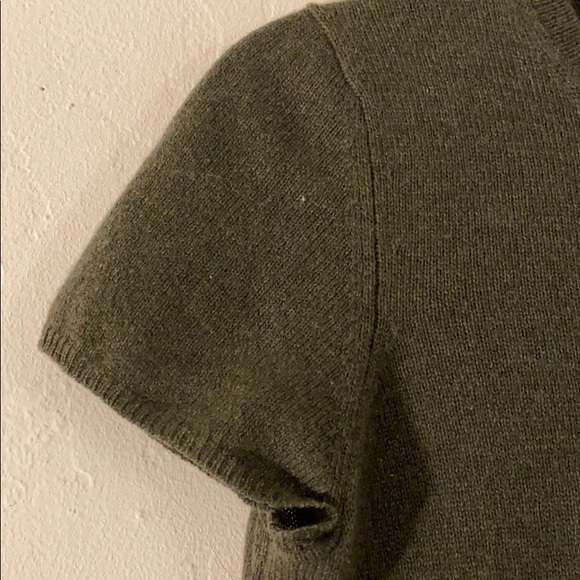 Neiman Marcus Olive Green Cashmere Sweater - Picture 3 of 5